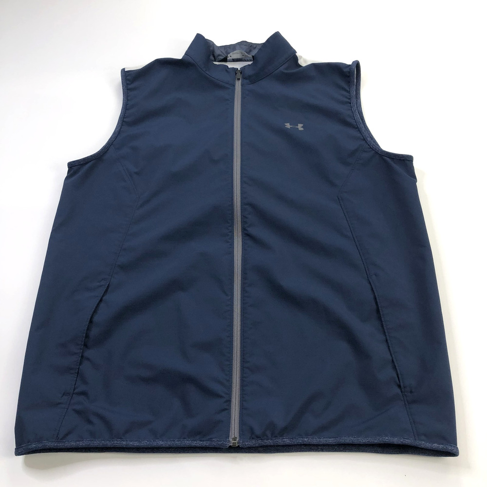 Under Armour XL Men's Hybrid Vest Sleeveless Fitted Windbreaker Blew